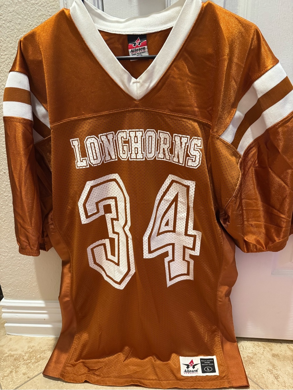 Longhorns Men’s Jersey 34 in Burnt Orange - Allstar